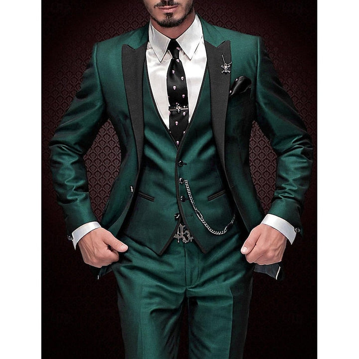 Versatile men's three-piece occasion suit, perfect for weddings, galas, and formal celebrations.