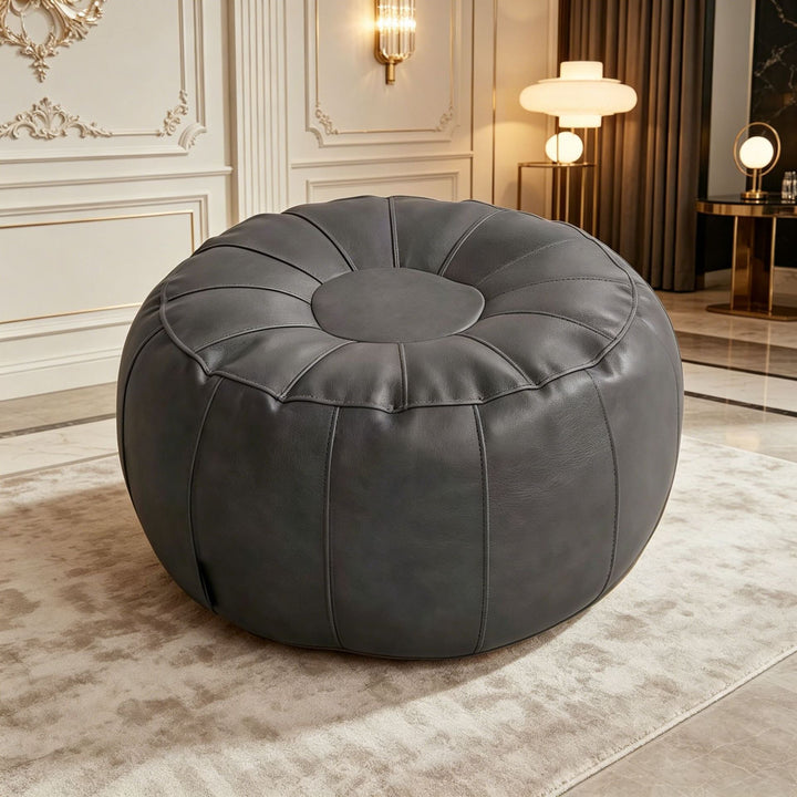 Versatile elegant round stool, modern accent furniture for any room. Contemporary home decor addition, stylish and functional.