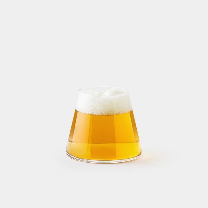Elegant Mt. Fuji Japanese glass for spirits, whiskey, beer & bourbon. Unique bar accessory & gift.