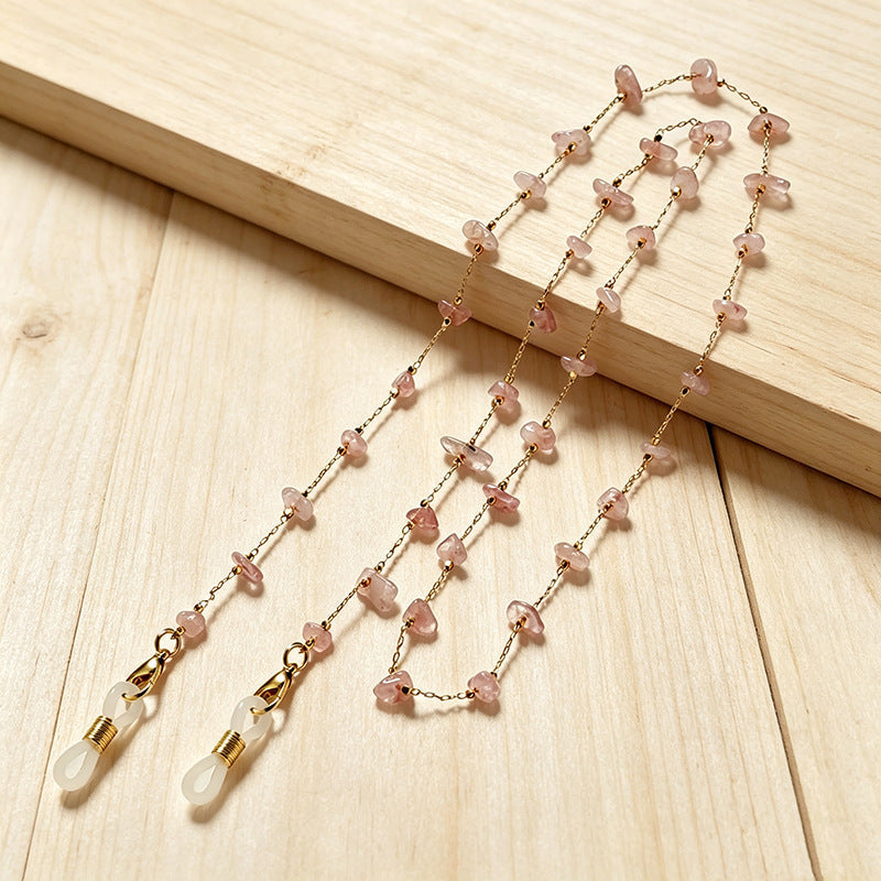 Multi-string gemstone necklace, an elegant and colorful women's jewelry item.