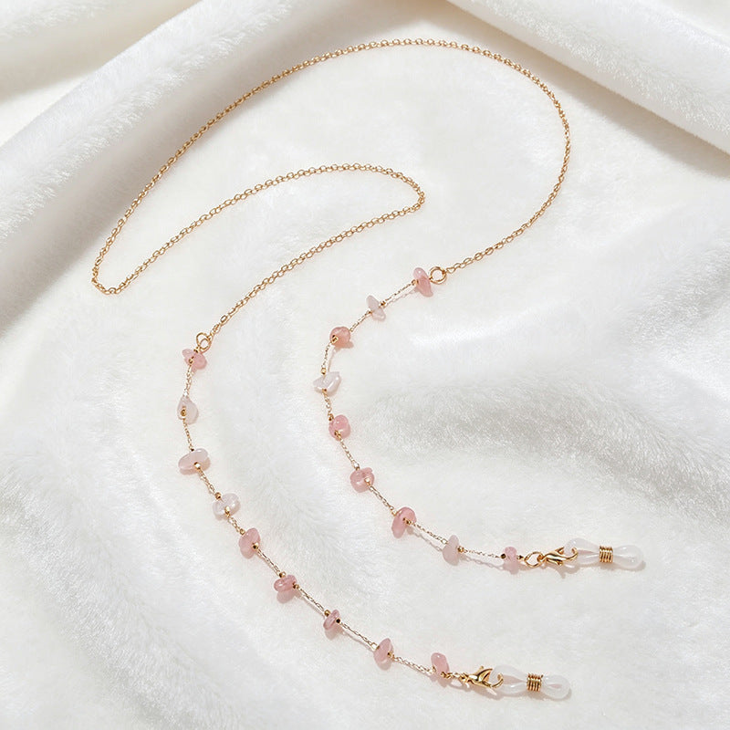 Women's elegant necklace featuring multi-string colorful gemstones.