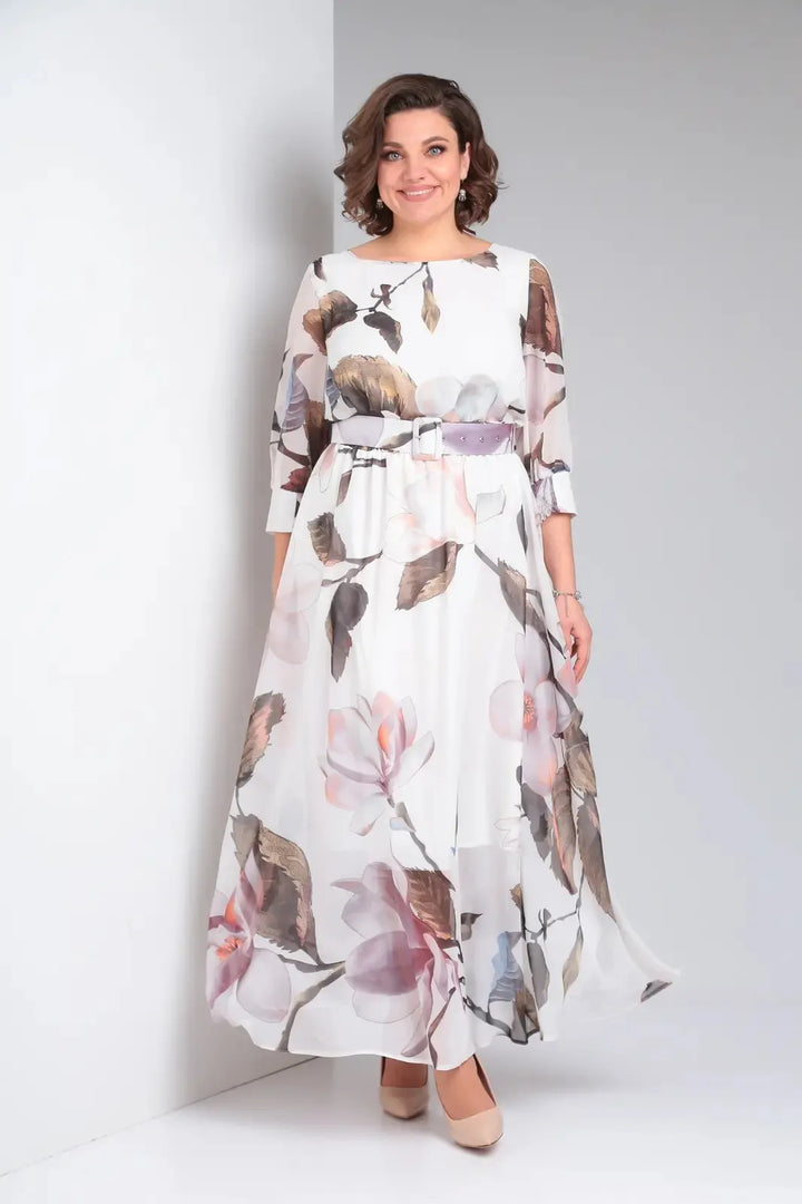 Flattering navy formal dress for women. Elegant & comfortable, ideal for parties & evening events.
