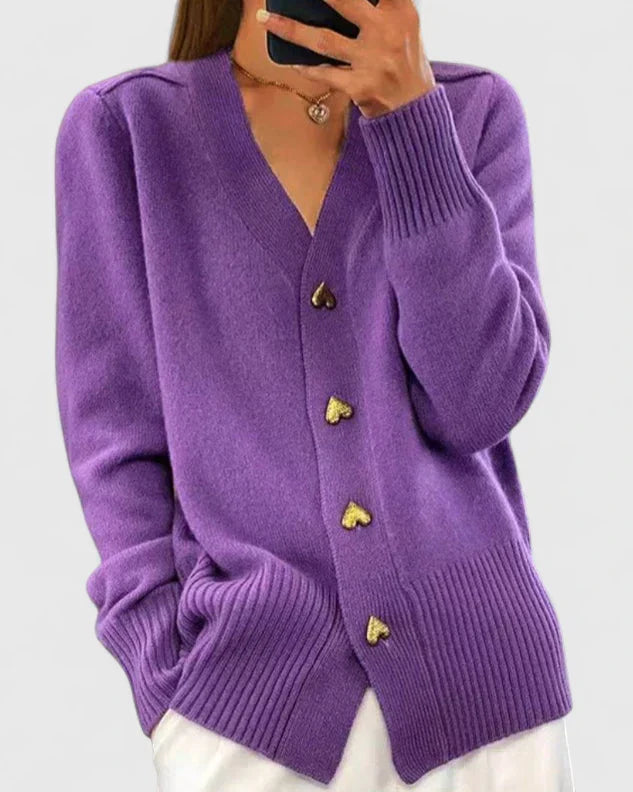 Soft knit women's open front cardigan. Comfortable & elegant, perfect versatile layer for fall, winter & all seasons.