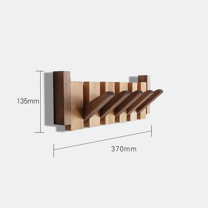 Modern wall coat rack with piano key design, offering space-saving multi-hook storage for home entryways.