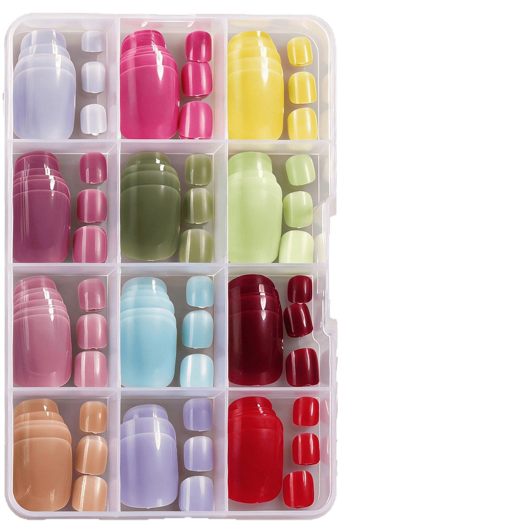 Women's sophisticated press-on nail kit, available in various colors for an elegant, salon-quality DIY manicure.