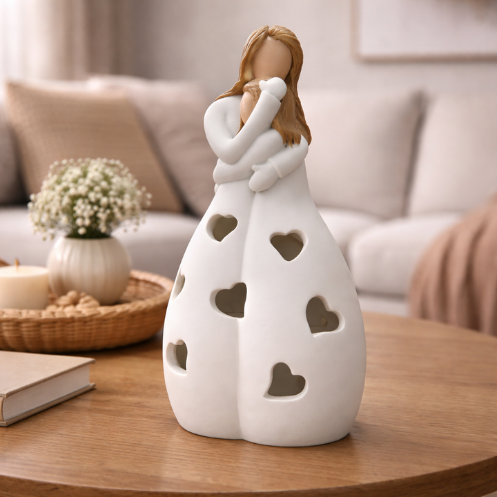 Decorative candle holder sculpture centerpiece. Adds an elegant, romantic touch to home decor & living spaces.