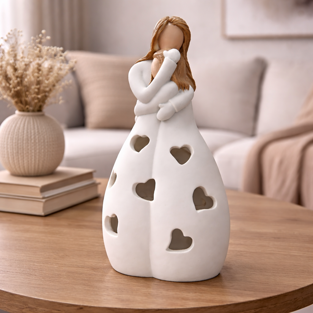 Artistic elegant candle holder sculpture for indoor decor. Romantic centerpiece enhancing living room & bedroom ambiance.