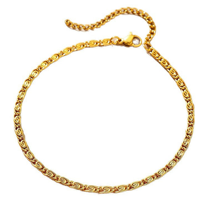 Delicate silver-tone woven chain bracelet, elegant women's jewelry, ideal gift for her.