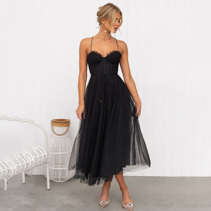 Flattering sleeveless midi dress for women. Comfortable, sophisticated style perfect for any occasion.