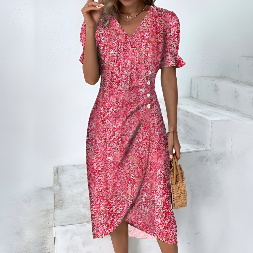 Women's spaghetti strap tiered maxi dress, high waist, flowy design for summer.