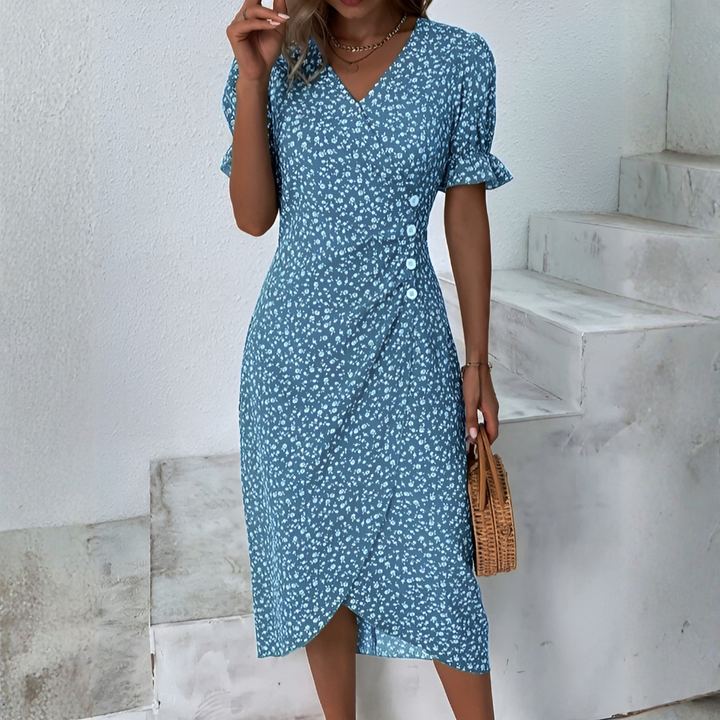 Women's graceful tiered maxi dress with spaghetti straps, high waist, stunning summer look.