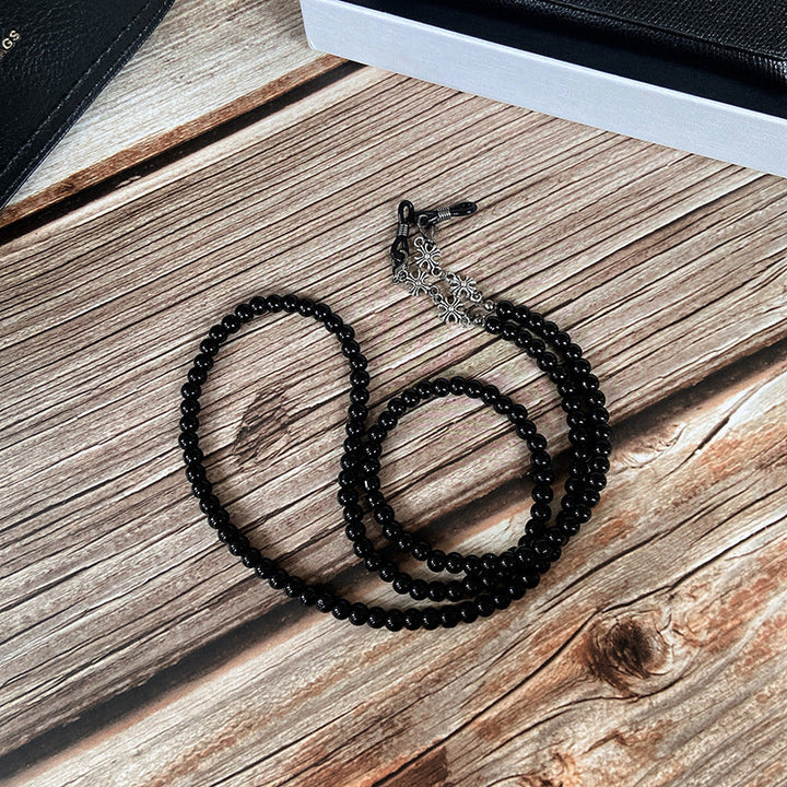Secure your glasses with this stylish unisex beaded eyeglass holder chain. An elegant and functional eyewear accessory.