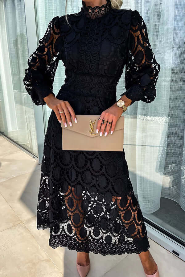 Beautiful women's elegant lace summer dress. Ideal for formal parties, evening wear, or special occasions.