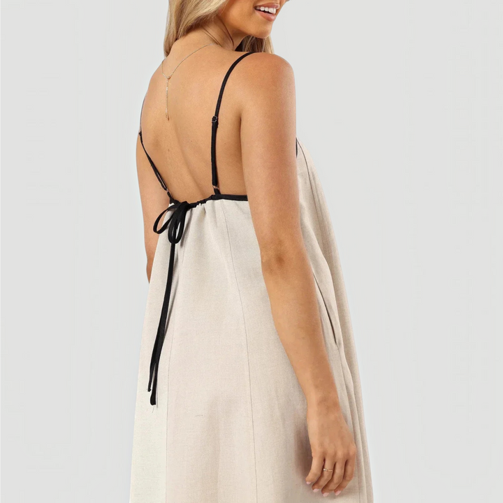 Women's Willow elegant midi dress, a perfect summer dress for casual wear, showcasing an A-line silhouette.