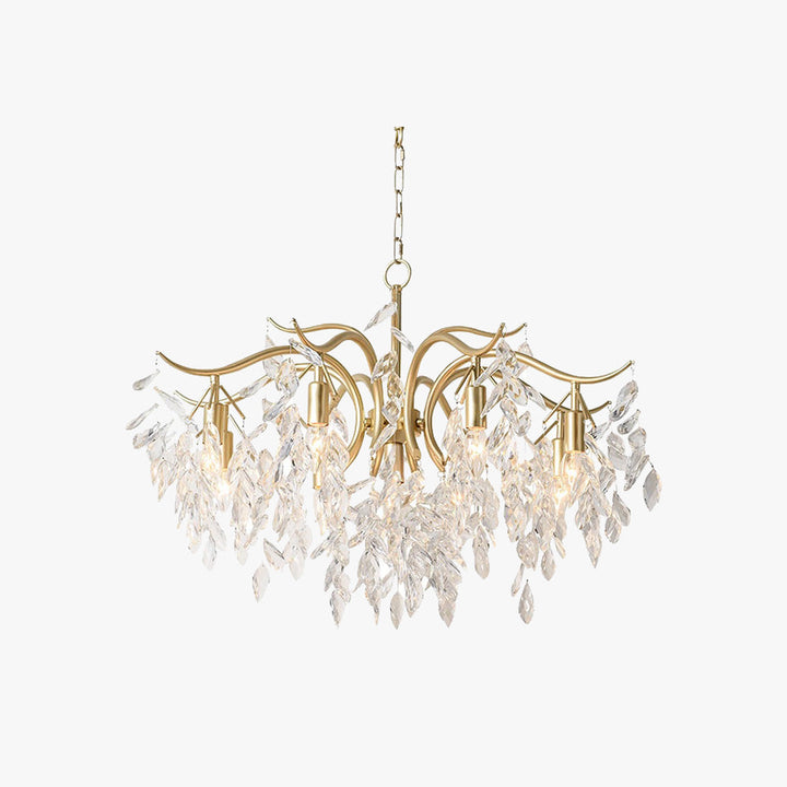 Elegant wisteria chandelier with sparkling crystals, perfect for luxury home decor.