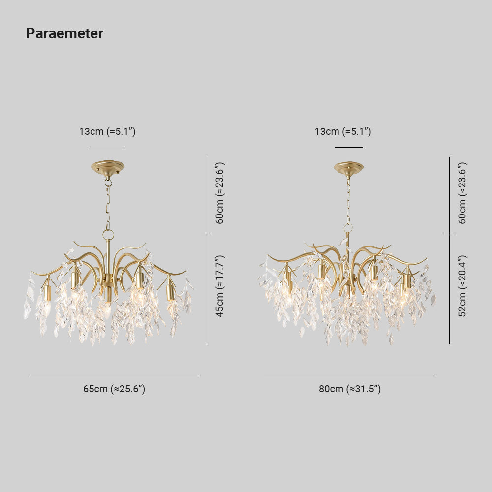Modern wisteria chandelier with shimmering crystals, ideal ceiling lighting for hallways.