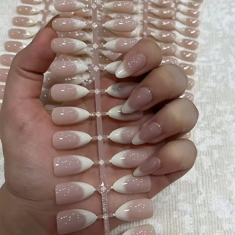 Elegant women's almond shaped press on nails, premium quality & long-lasting for DIY manicures.