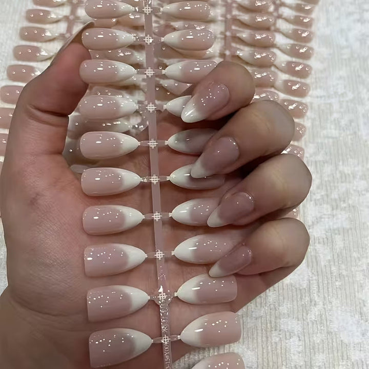 Elegant women's almond shaped press on nails, premium quality & long-lasting for DIY manicures.