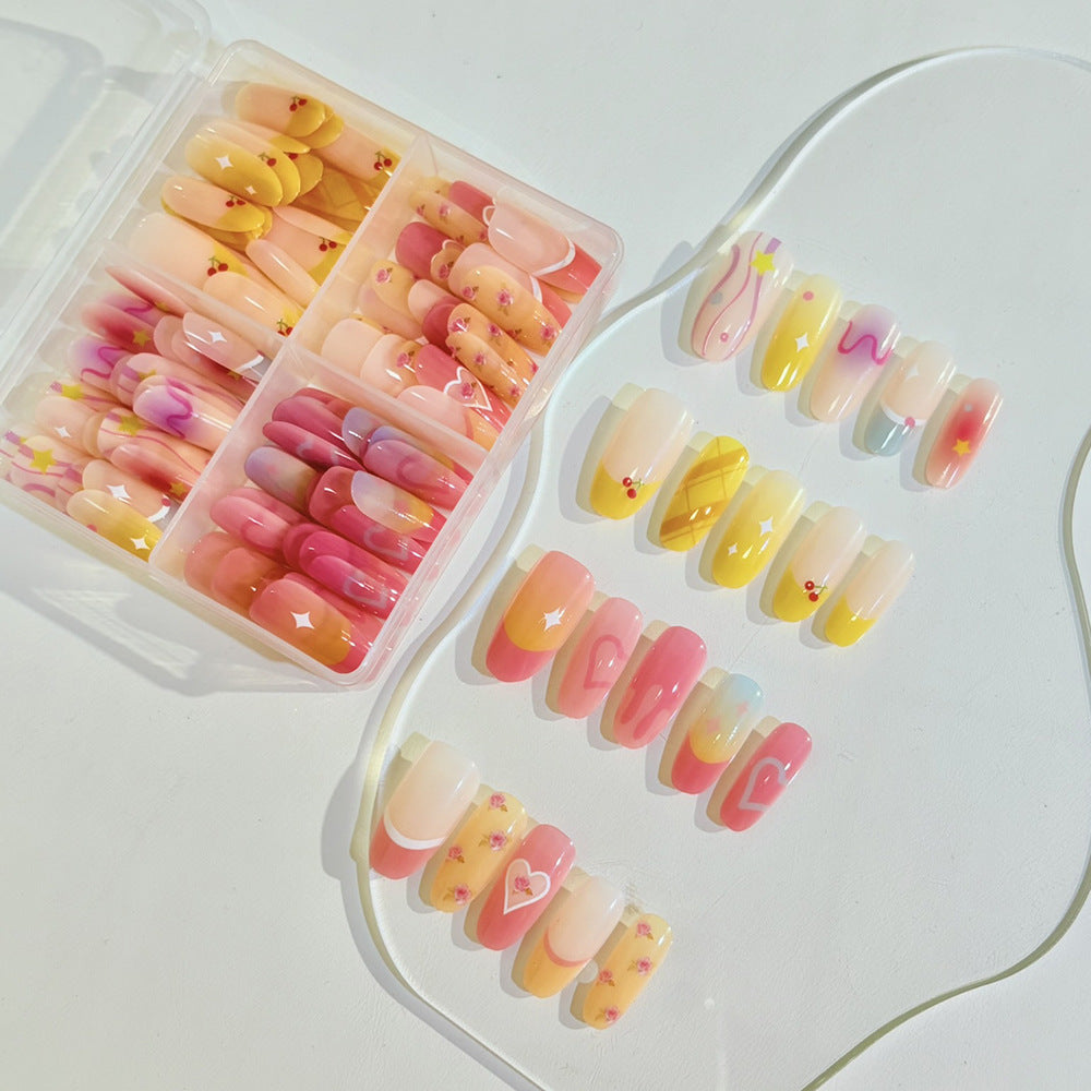 Easy-to-apply women's press-on nails, offering instant nail art & a professional manicure finish. Reusable & chic.