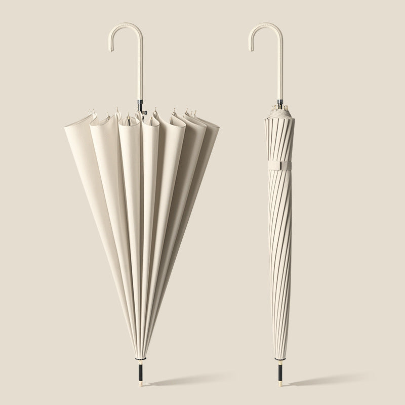 Elegant women's automatic windproof umbrella, compact for stylish rain protection.