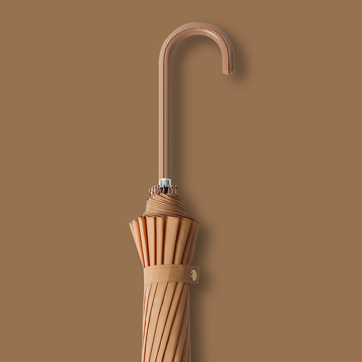 Auto-folding compact umbrella for women, windproof and elegant, ensuring quick rain protection.