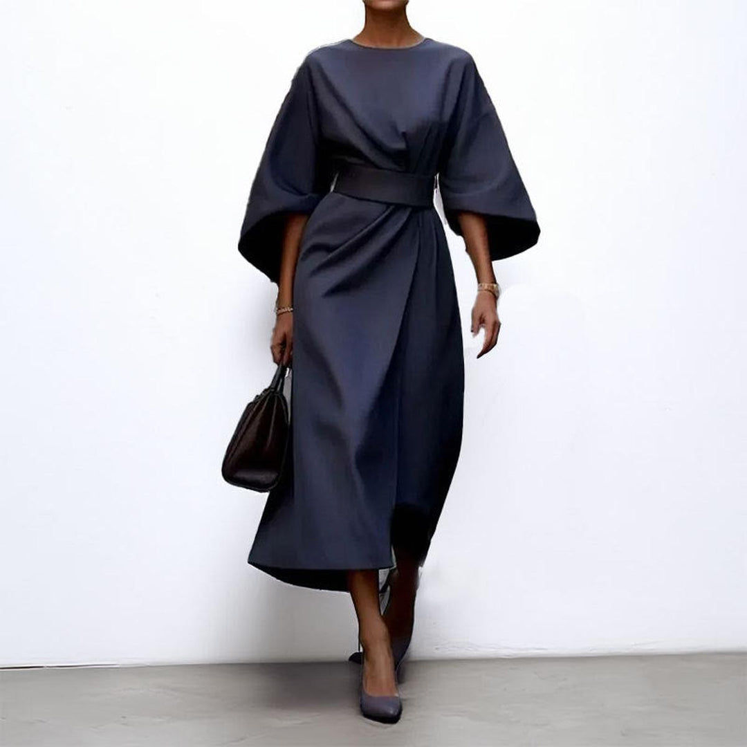 UK fashion women's elegant batwing sleeve maxi dress, a versatile long dress for stylish formal & casual wear.