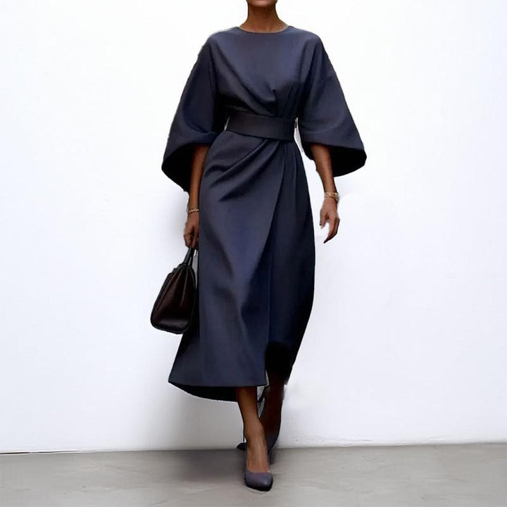 UK fashion women's elegant batwing sleeve maxi dress, a versatile long dress for stylish formal & casual wear.