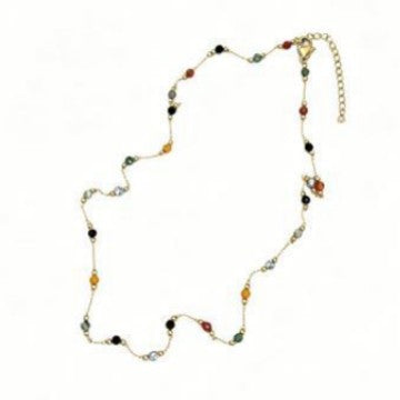 Sparkling women's beaded jewelry, including an elegant necklace, bracelet, and matching anklet gift.
