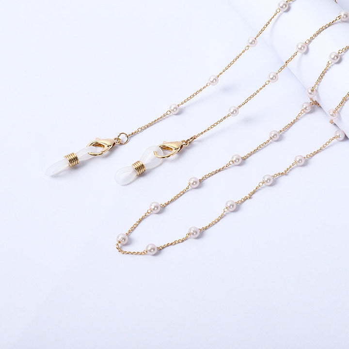 Bold women's statement necklace: elegant beaded design with sparkling crystal pendants.