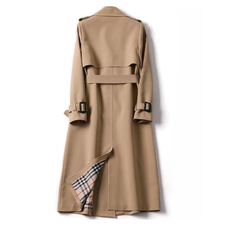 Premium women's belted trench coat, chic and versatile for all season elegant style.