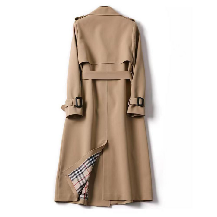 Premium women's belted trench coat, chic and versatile for all season elegant style.