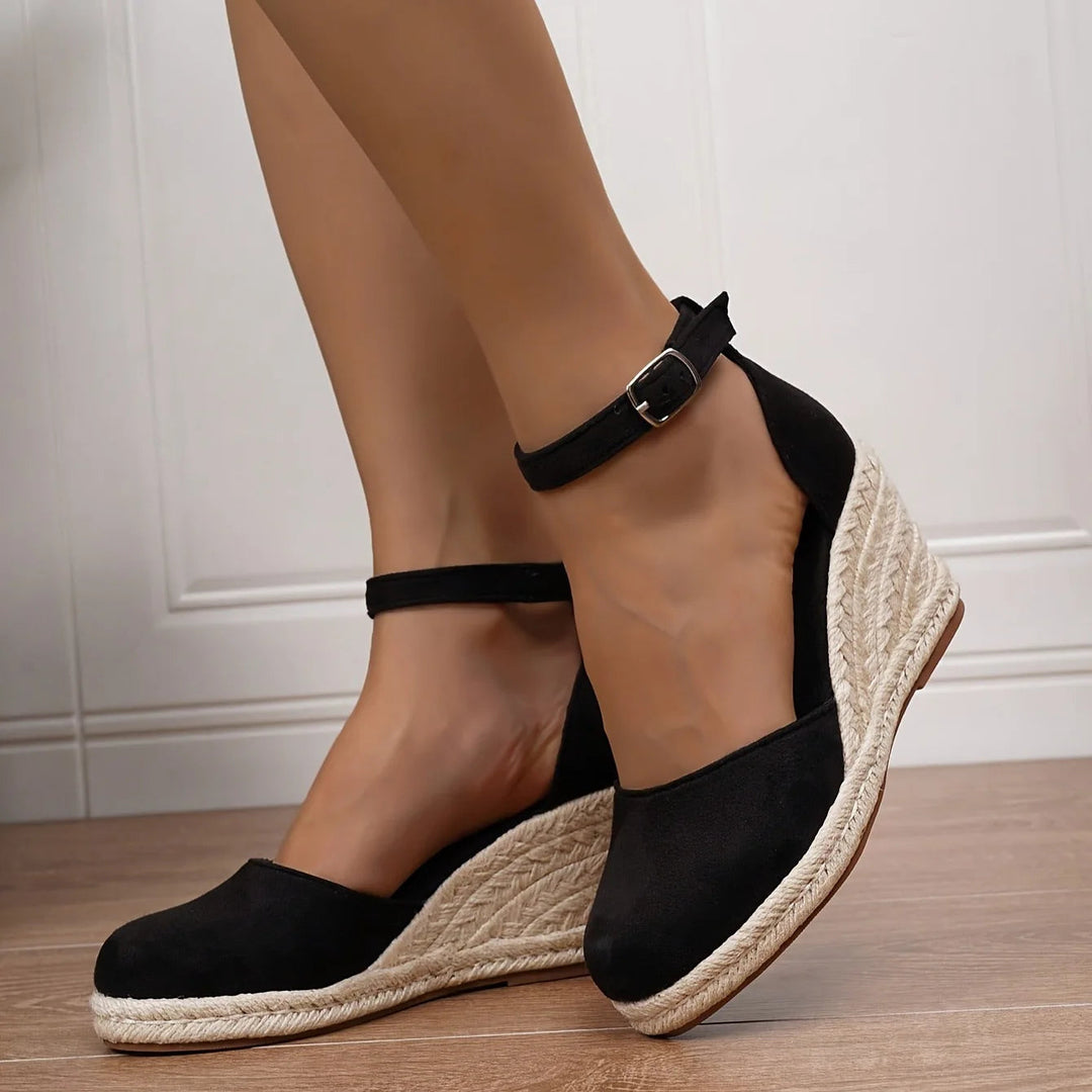 Elegant women's black evening block heels, stable & comfortable for formal parties & summer events. Dress footwear.