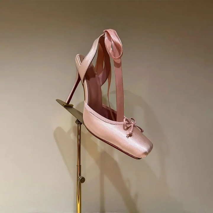 High platform court shoes for women, offering extra height & stability, with a chic ankle strap & high heel.