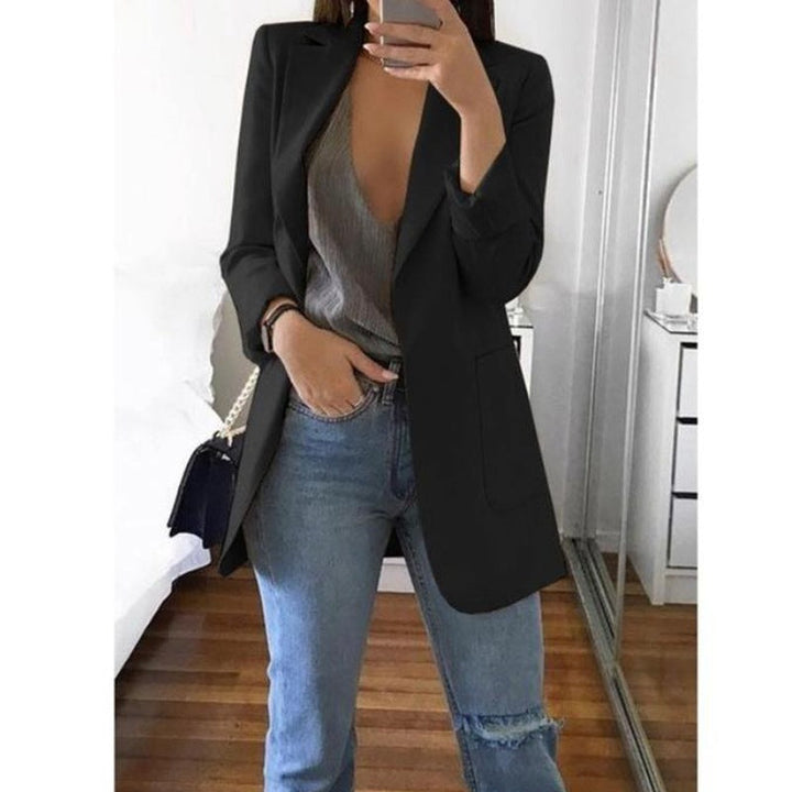 Classic women's elegant blazer, perfect for professional office wear and sophisticated events.