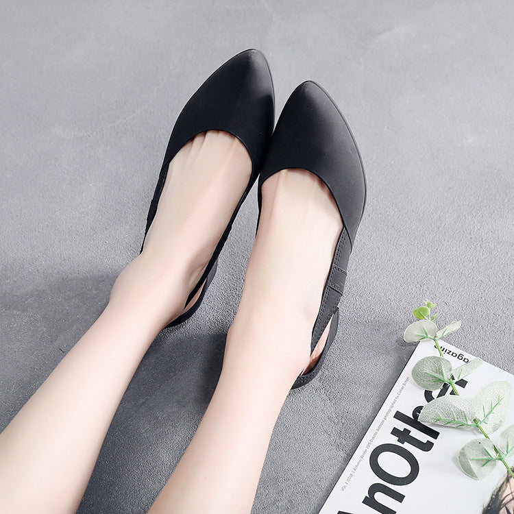 Women's pointed toe pumps, elegant block heel, and chic cutouts. Versatile dress shoes for office, evening, or special events.