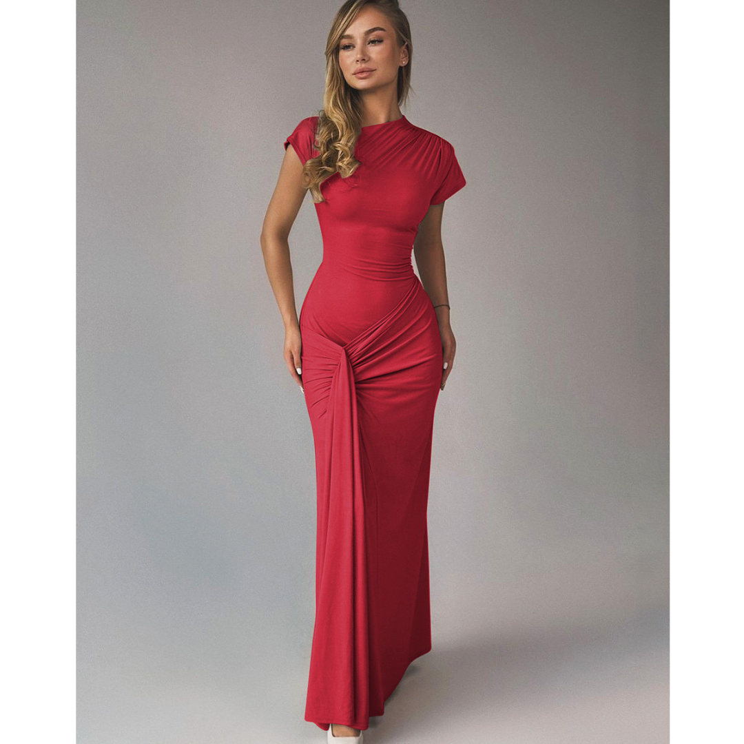 Sophisticated women's formal bodycon midi dress, ideal for evening parties, cocktails, and special occasions.