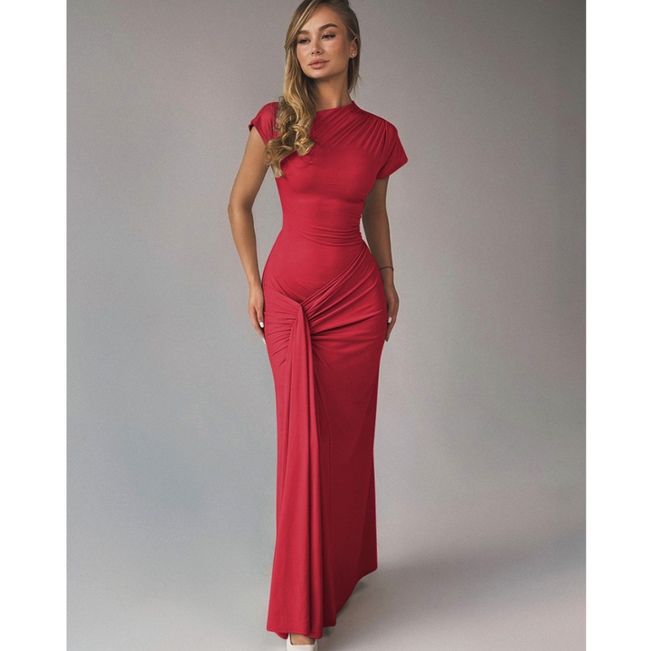 Sophisticated women's formal bodycon midi dress, ideal for evening parties, cocktails, and special occasions.
