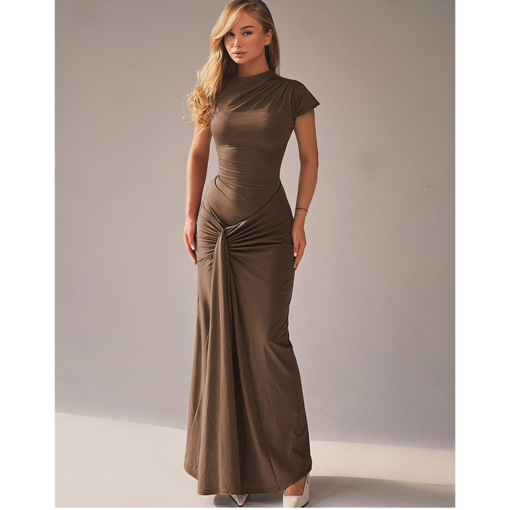 Flattering elegant tie-back bodycon dress for women, a chic choice for formal wear and evening events.