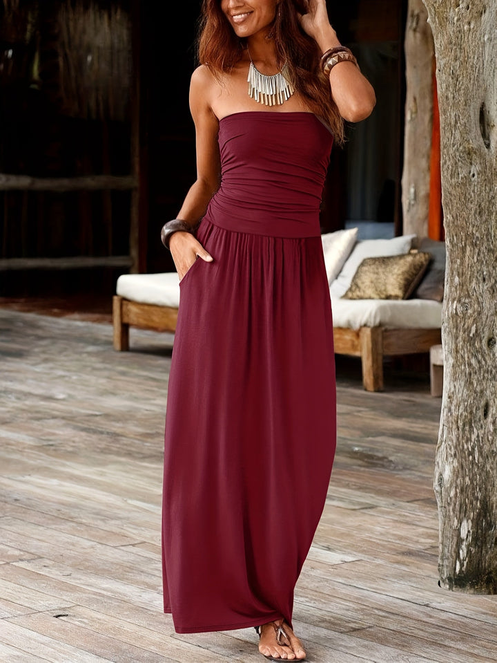 Stylish women's midi dress, a form-flattering bodycon for evening, party & date night.