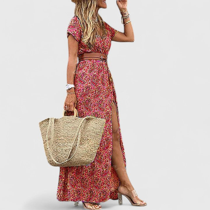 Beautiful women's boho long dress, an effortless style for any summer day or elegant occasion.
