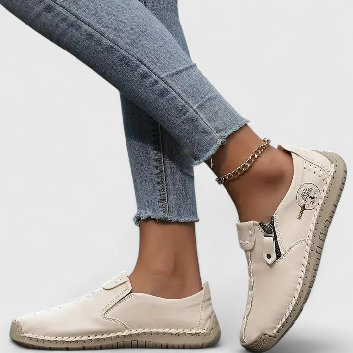 Comfortable women's walking shoes. Elegant design provides posture correction, foot support & pain relief for daily walks.