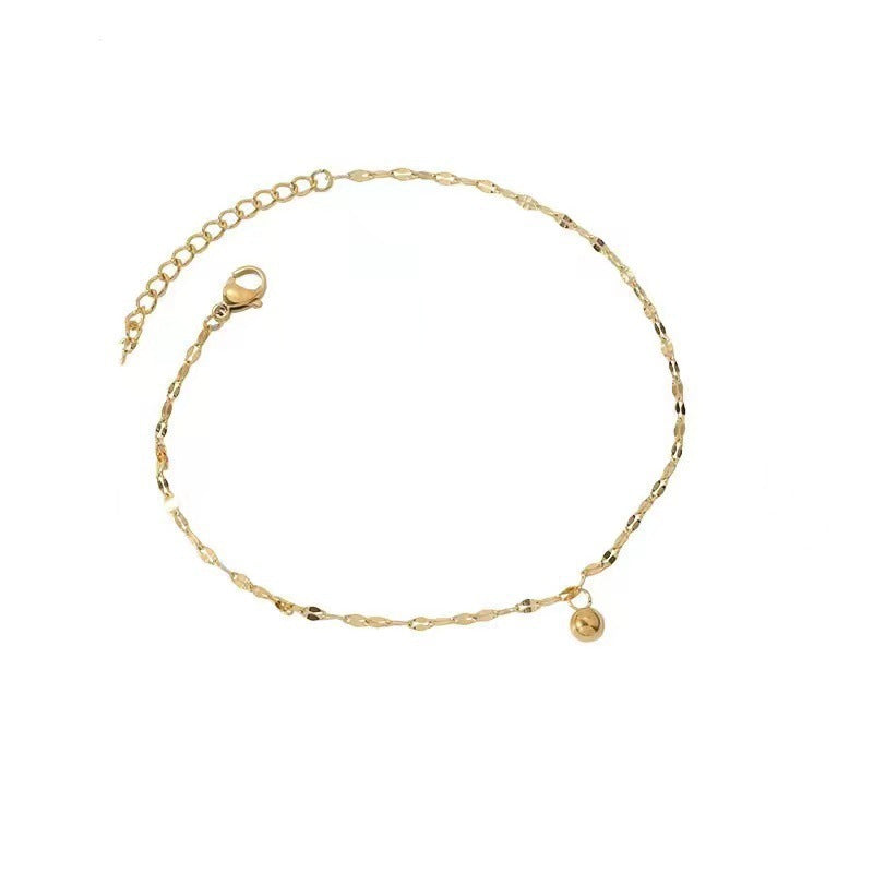 Dainty heart jewelry chain anklet for women. Elegant and adjustable fashion accessory.