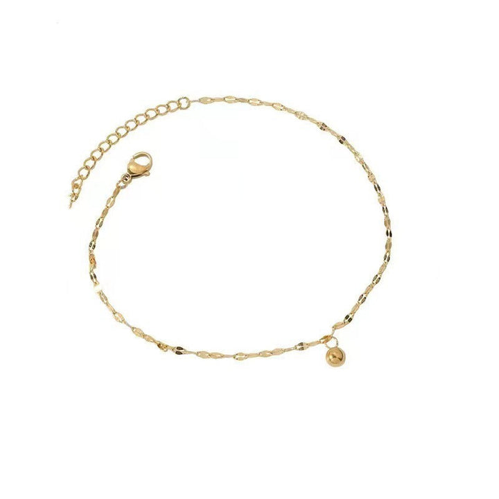 Dainty heart jewelry chain anklet for women. Elegant and adjustable fashion accessory.