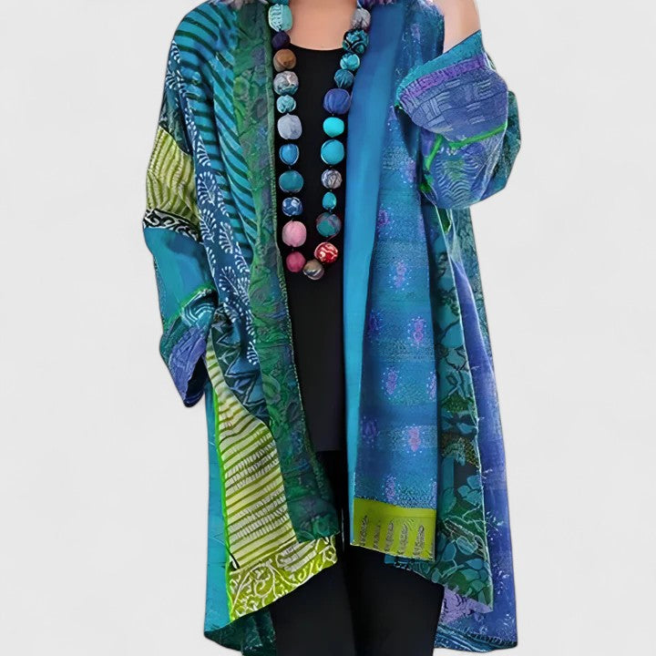 Elegant women's draped cardigan, perfect for versatile layering. Chic long sleeve outerwear for stylish comfort.