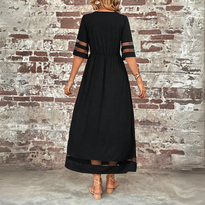 Versatile women's maxi dress with a flattering empire waist, ideal for summer, casual, or evening styles.