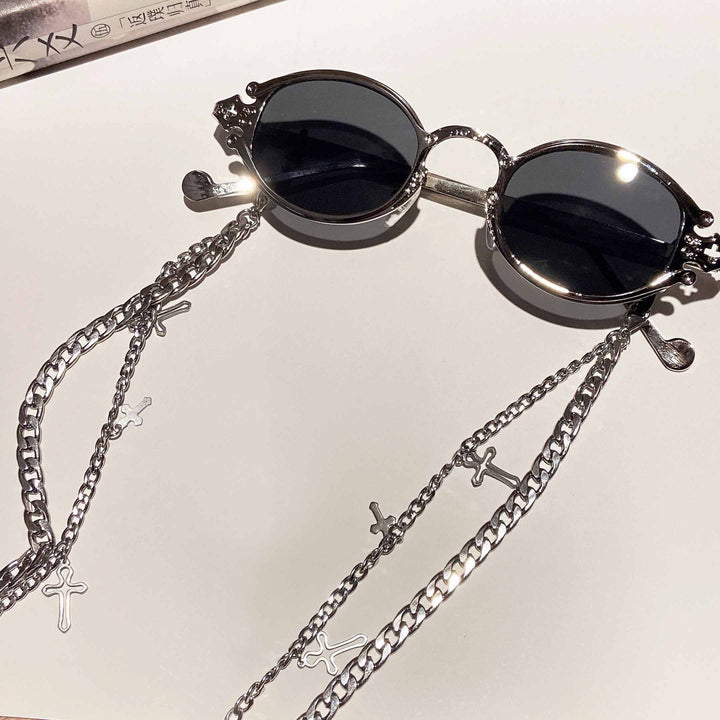 Stylish women's cross pendant necklace in a durable metal finish, designed to elegantly hold your favorite jewelry.