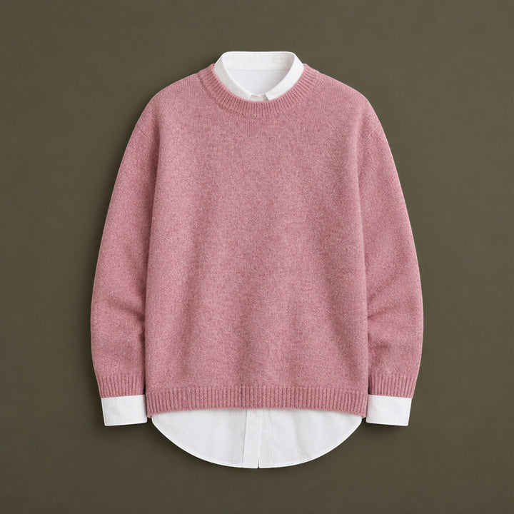 Fashionable women's pullover sweater, a warm & elegant fine knit with long sleeves for versatile styling.
