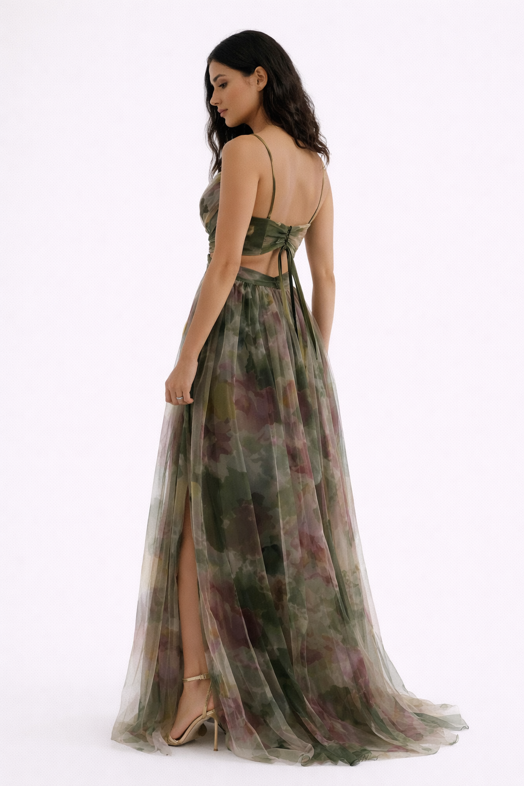 Beautiful sleeveless floral maxi dress for women. Versatile for wedding guests, summer parties, and formal special occasions.