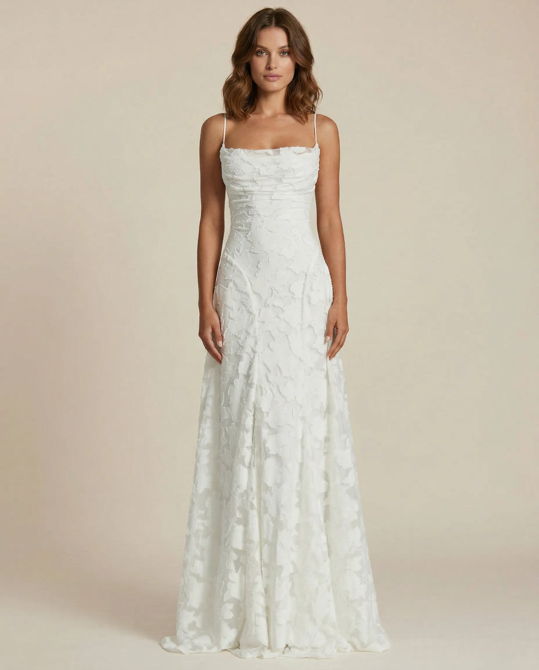 Beautiful women's floral occasion dress, a flowing feminine maxi style for elegant spring/summer events.