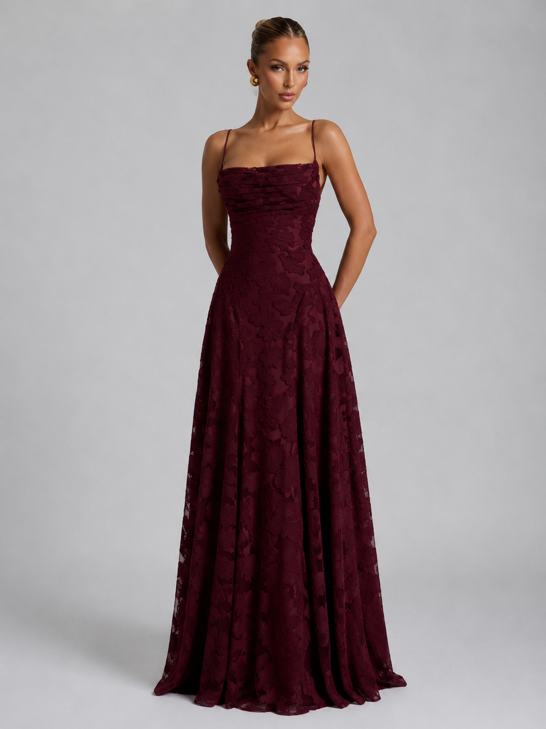 Women's floral print maxi dress. A comfortable and stylish long dress, perfect for summer vacation fashion.